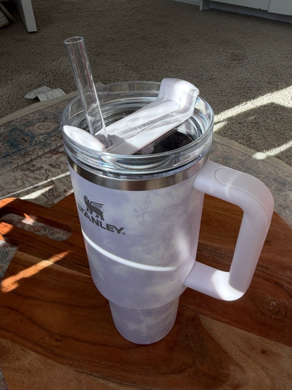 Stanley Lavender Cloud Marble 40 OZ Travel Tumbler with Handle - Picture 13 of 16